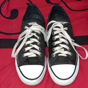 Harley Davidson canvas shoes, white and black size 7.